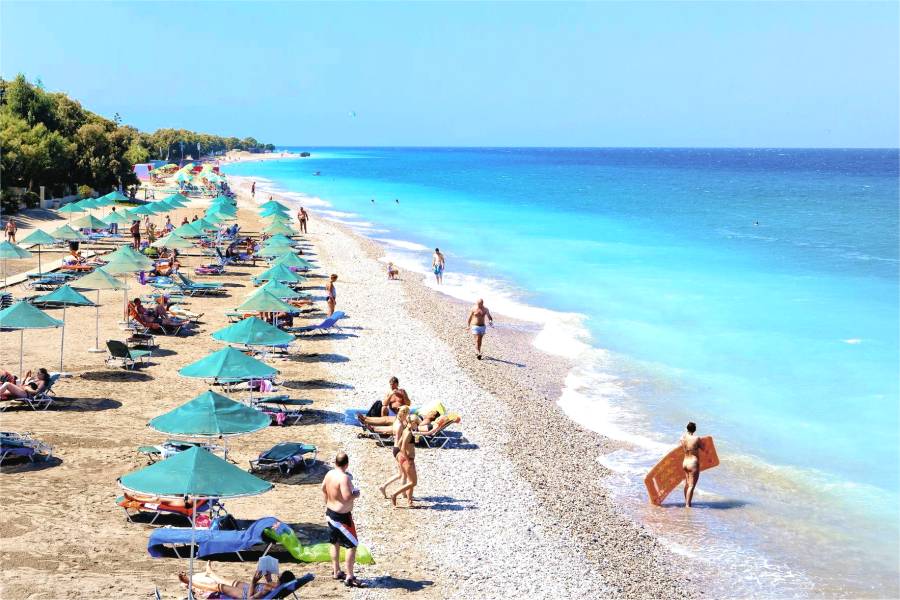 Spiaggia Ialyssos, Rodi, Dodecanneso, Grecia